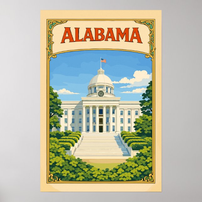 Edificio del Capitolio de Montgomery | Póster de A (Frente)