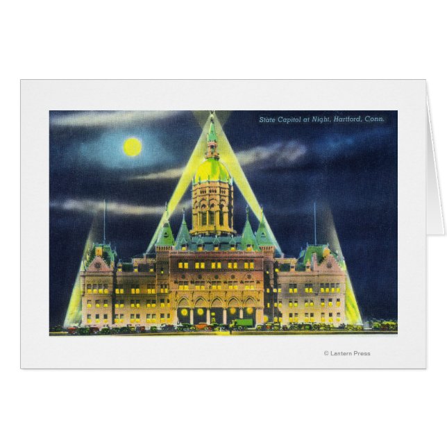 Edificio del Capitolio estatal de noche (Anverso (Horizontal))