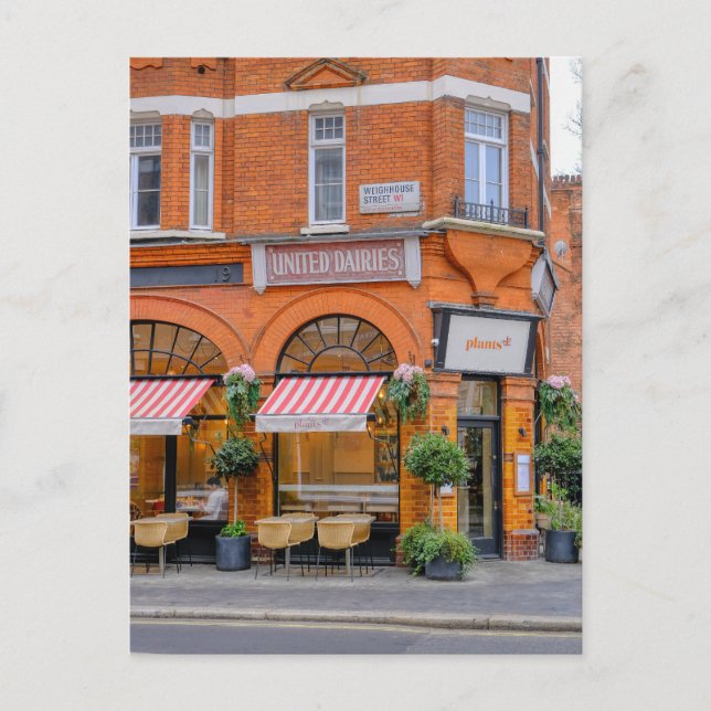 Edificio United Dairies, postal de Londres Reino U (Anverso)