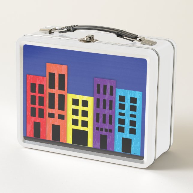 Edificios brillantes Caja de almuerzo Metalizado (Anverso)