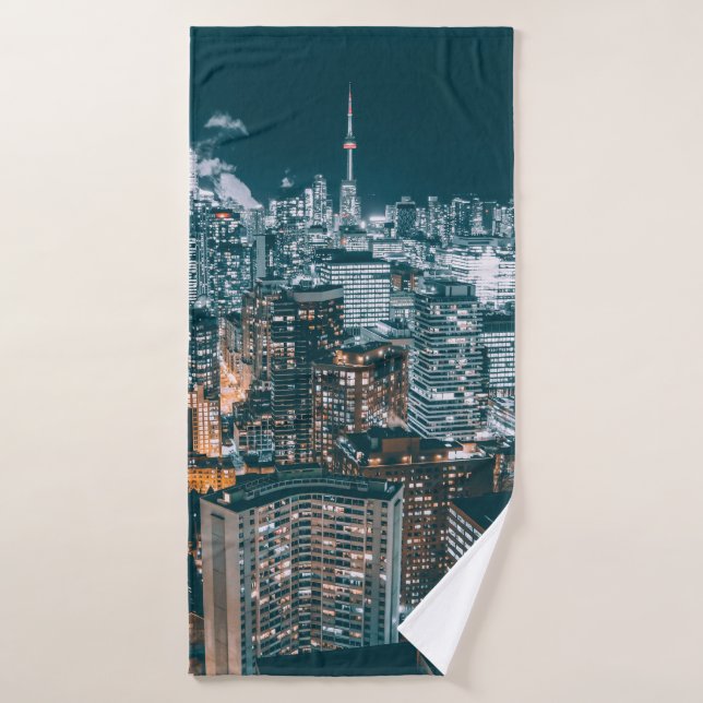 EDIFICIOS DE LA CIUDAD CON VISTAS SUPERIORES (Toalla de baño)