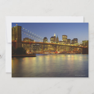 Edificios del puente de Brooklyn y de la ciudad de