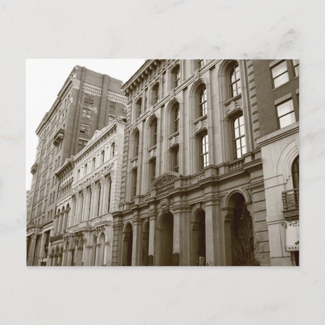 Edificios en postales de tonos sepia (Anverso)