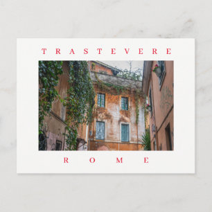 Edificios Trastevere de Roma vistas a la postal
