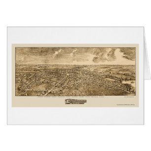 Edinboro, mapa panorámico del PA - 1898