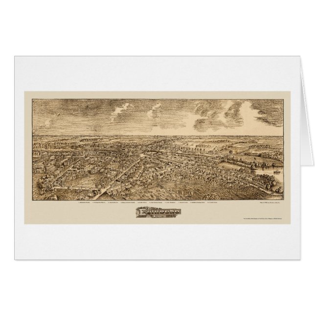 Edinboro, mapa panorámico del PA - 1898 (Anverso (Horizontal))