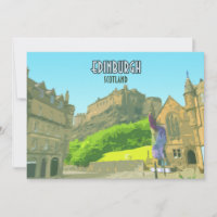 Edinburgh Scotland Castle Reino Unido Vintage