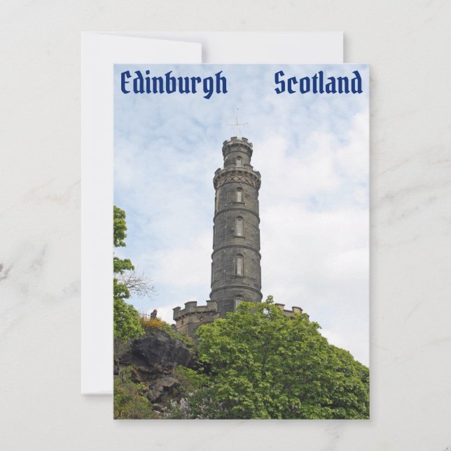 Edinburgh, tarjeta de Escocia (Anverso)