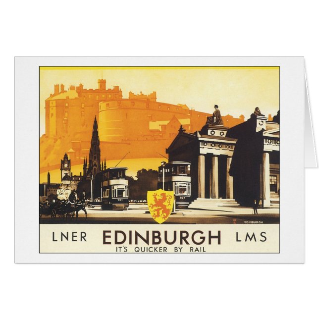 Edinburgh Vintage Travel Poster (Anverso (Horizontal))