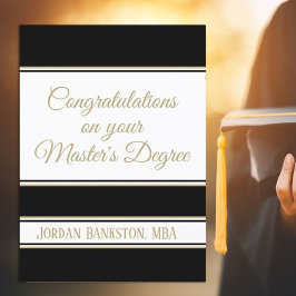 ¡Edita las Iniciales! Tarjeta de graduación de mae