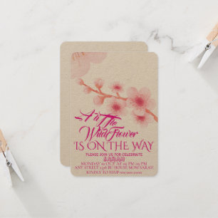 Editable A Little Wildflower Invitación Baby Showe