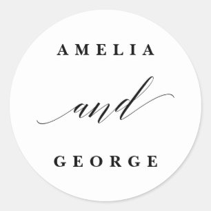 EDITABLE boda de COLOR favorece a los Pegatinas #M