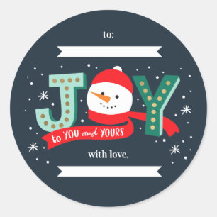 EDITABLE COLOR Alegre Pegatina de regalo de vacaci