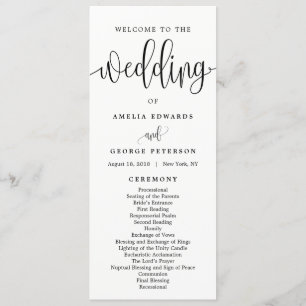 EDITABLE COLOR Boda Ceremonia Programa #LCC