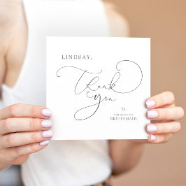 Editable Color Cute Script Bridesmaid Gracias
