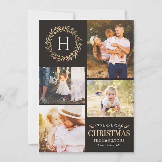 EDITABLE Color Festible Wreath Feliz Navidad (Anverso)