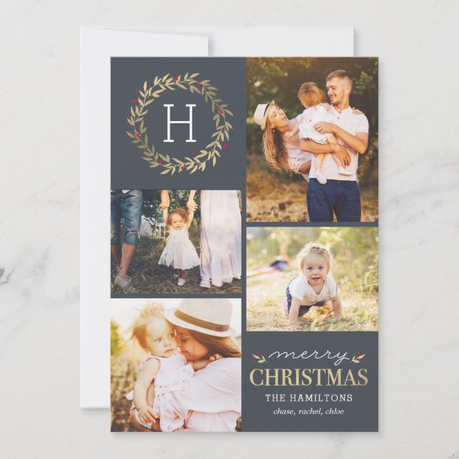 EDITABLE Color Festible Wreath Feliz Navidad (Anverso)