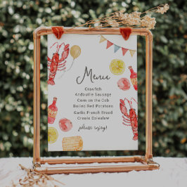 Editable Crawfish Menu Sign
