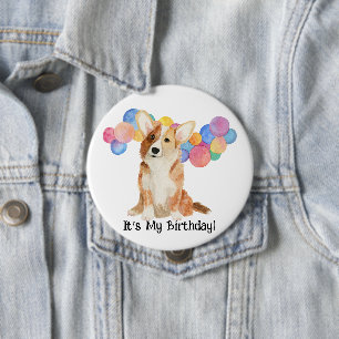 Editable "¡Es mi cumpleaños!" Chapa