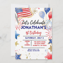 EDITABLE Invitación a fiesta patriótica de cumplea