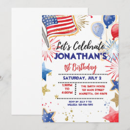 EDITABLE Invitación a fiesta patriótica de cumplea