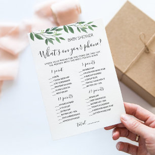 Editable Lo que hay en tu tarjeta Baby Shower de t