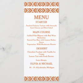 Editable Template African Print Wedding Menu
