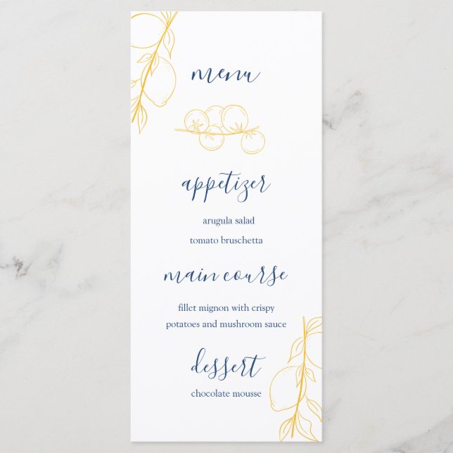 Editable Wedding Menu (Anverso)