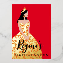 Editar la invitación al Relieve metalizado Quincea