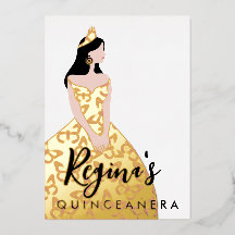 Editar la invitación al Relieve metalizado Quincea