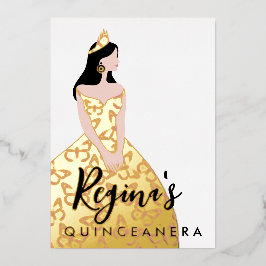 Editar la invitación al Relieve metalizado Quincea