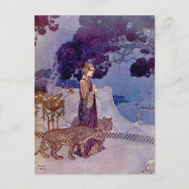 Edmund Dulac - Circe, La Hechicera Tarjeta Postal (Anverso)