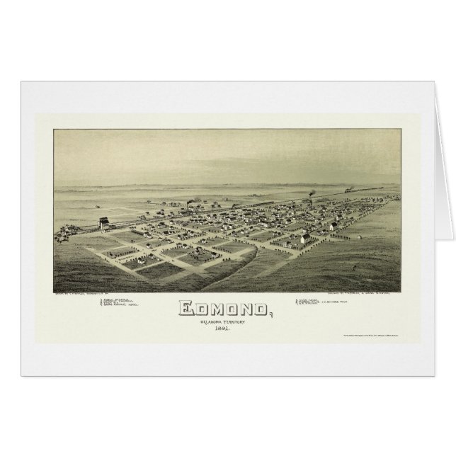 Edmundo, mapa panorámico de la AUTORIZACIÓN - 1891 (Anverso (Horizontal))