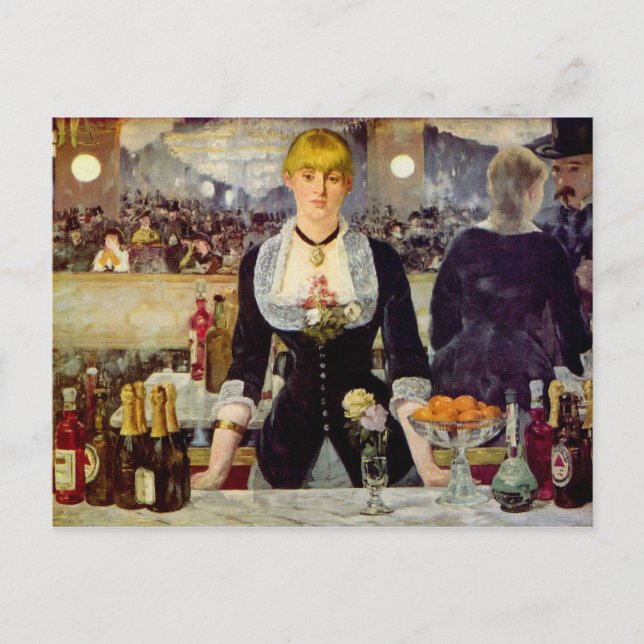Edouard Manet - Bar en la tarjeta Folies-Bergere (Anverso)
