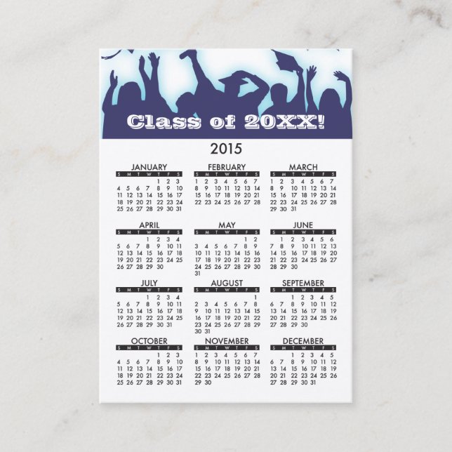 Educación en línea del calendario de la tarjeta de (Anverso)