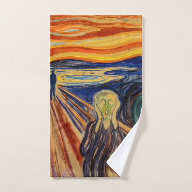 Edvard Munch - El Grito 1910 (Toalla de mano)