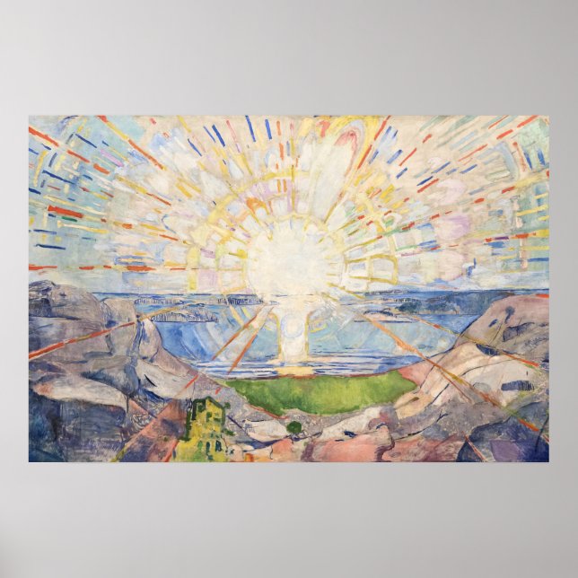 Edvard Munch El Sol Radiante Arte Moderno de Estal (Frente)