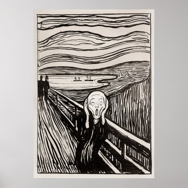 Edvard Munch La Impresión De Litografía De Grito F (Frente)