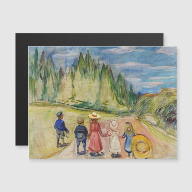 Edvard Munch - La Tarjeta Magnética Forestal de cu (Anverso/Reverso)