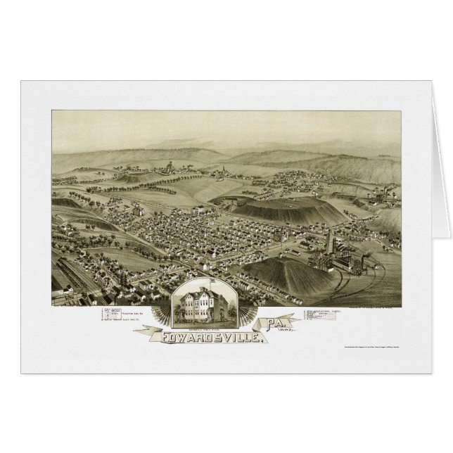 Edwardsville, mapa panorámico del PA - 1892 (Anverso (Horizontal))