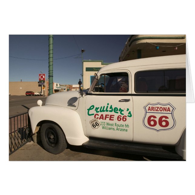 EE. UU., Arizona, Williams: Cruisers Cafe 66 Antig (Anverso (Horizontal))