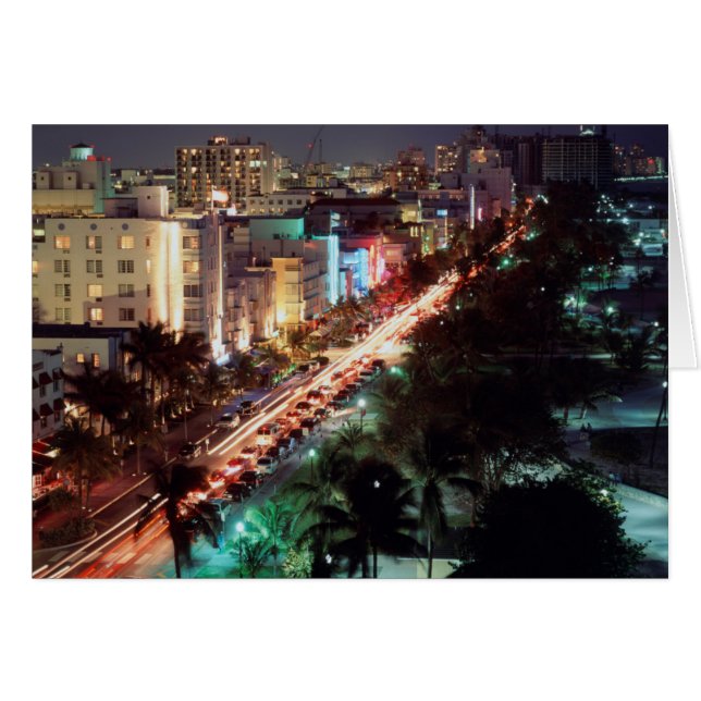 EE.UU., Florida, Miami Beach, Ocean Drive, Art Dec (Anverso (Horizontal))