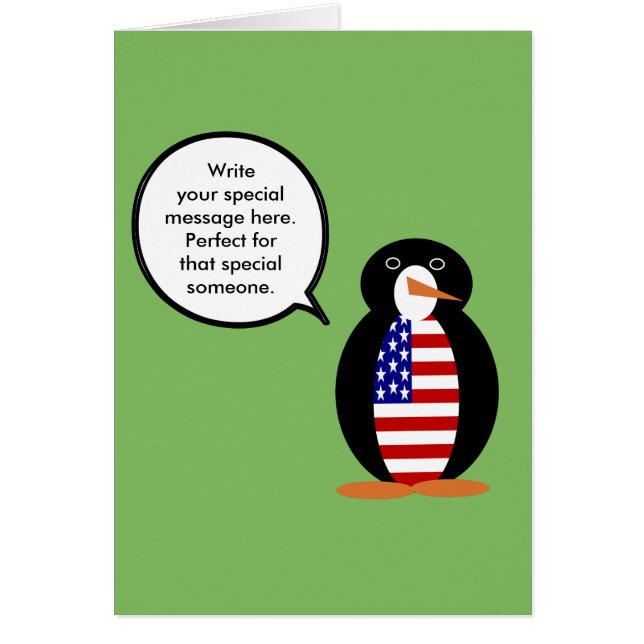 EE. UU. Hablando Sra. Pingüino Personalizado (Frente)