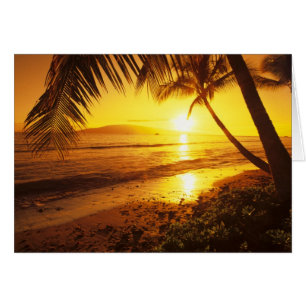 EE. UU., Hawái, Maui, Atardecer colorido en un 2