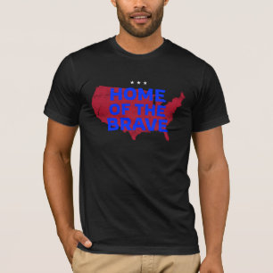EE.UU. Hogar De Los Valientes. Camiseta patriótica