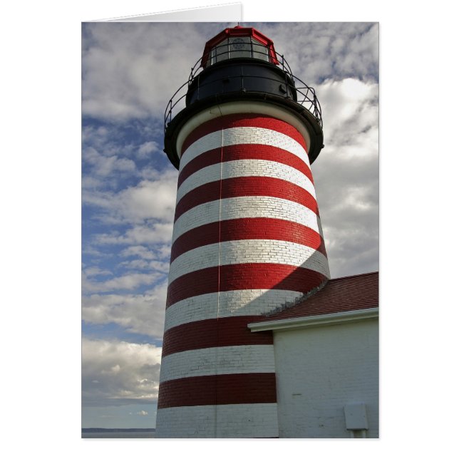 EE. UU., Maine, Lubec. Faro de West Quoddy Head (Frente)