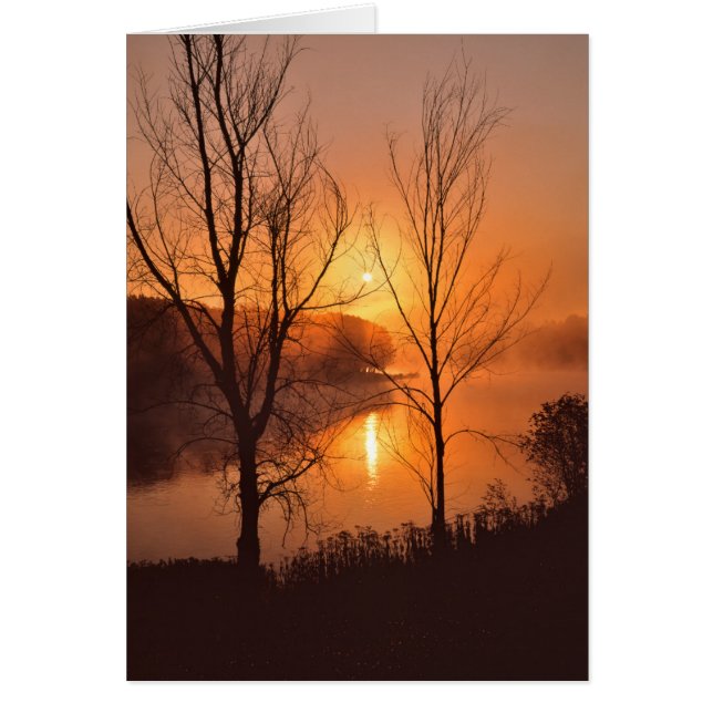 EE. UU., Nueva Inglaterra, Maine. Amanecer de otoñ (Frente)