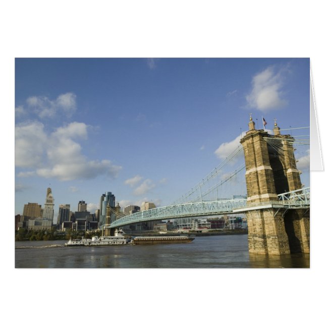 EE. UU., Ohio, Cincinnati: Roebling Suspension 2 (Anverso (Horizontal))