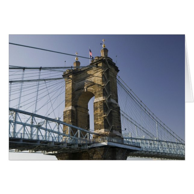 EE. UU., Ohio, Cincinnati: Roebling Suspension 3 (Anverso (Horizontal))