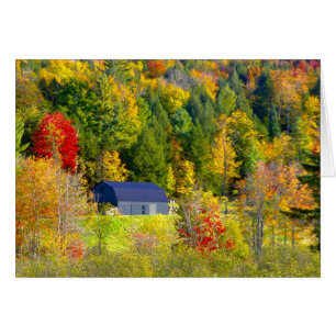 EE.UU., Vermont. Follaje otoñal a lo largo de la a